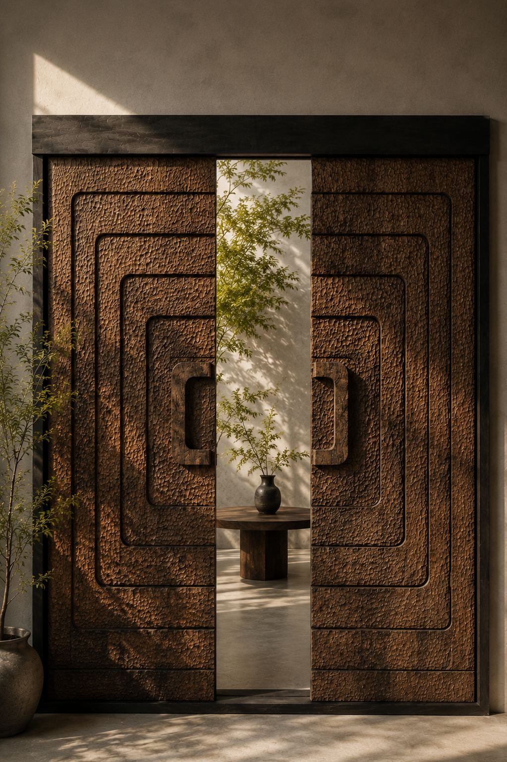 Detail of carved wood texture